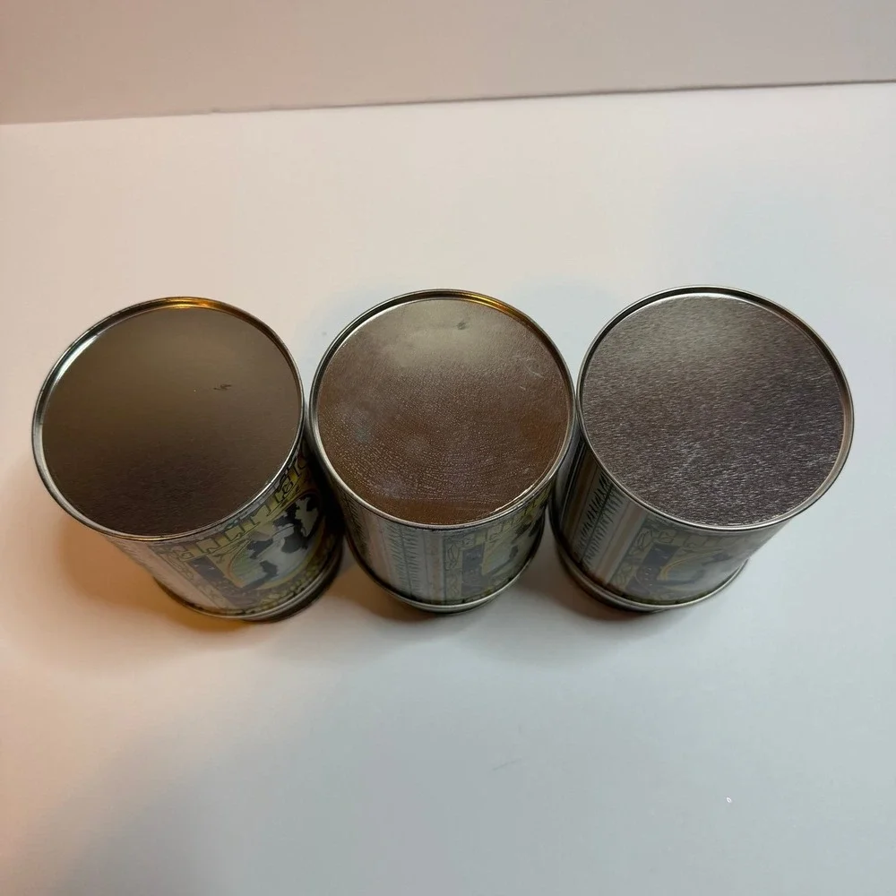 Vintage Dairy Delite Milk Can Tin Canisters Cow Farmhouse Cottagecore Set of 3
